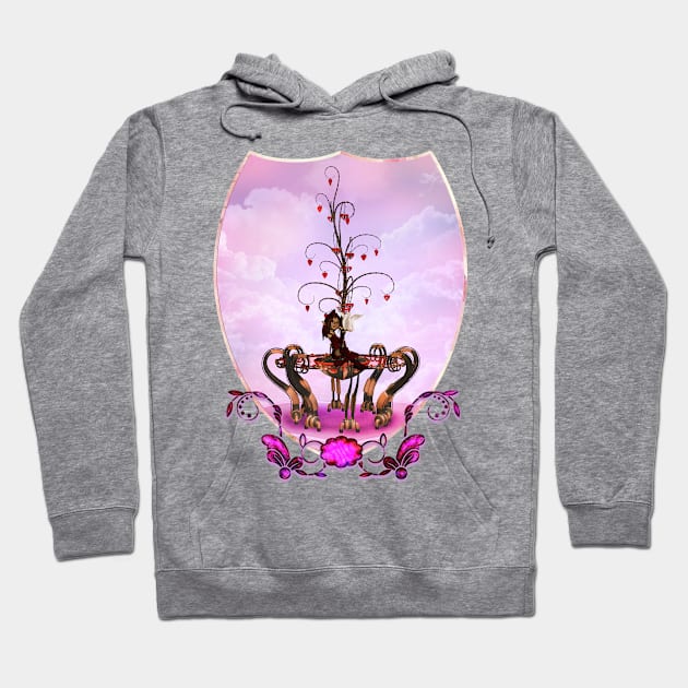 Little fairy with valentine tree with hearts Hoodie by Nicky2342